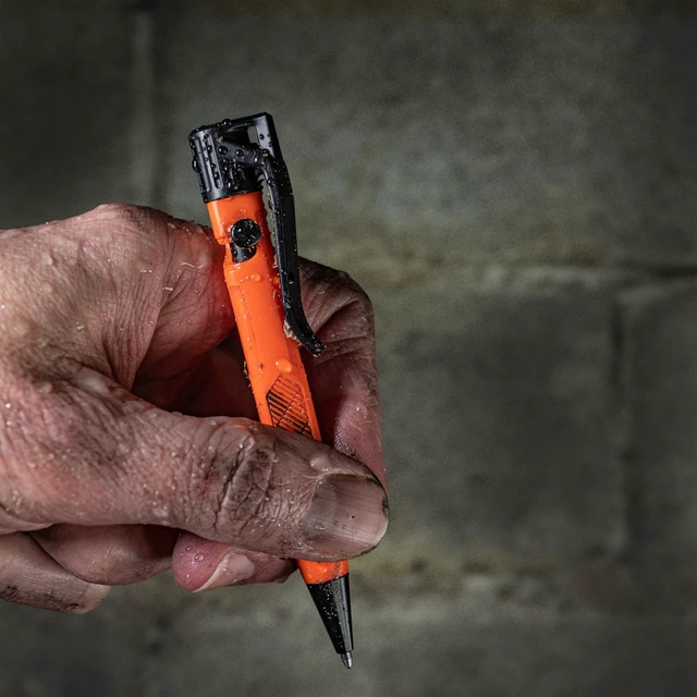 Alt view image 5 of 6 - Weatherproof Orange Mini Bolt-Action Pen - Black Ink, 2 Pack (No. OR20-2)