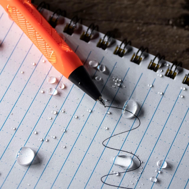 Alt view image 4 of 6 - Weatherproof Orange Mini Bolt-Action Pen - Black Ink, 2 Pack (No. OR20-2)