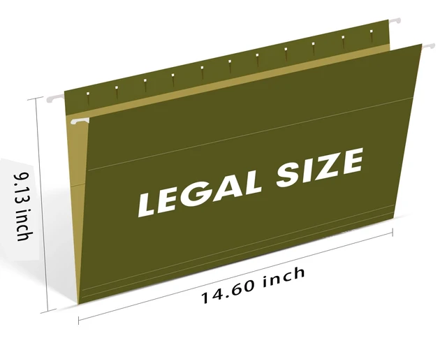 Alt view image 2 of 7 - Hanging File Folders, 60 Pack Reinforced Hanging Folders Legal Size, Designed for Bulky Files, Filing Cabinet, Adjustable Tabs, Green