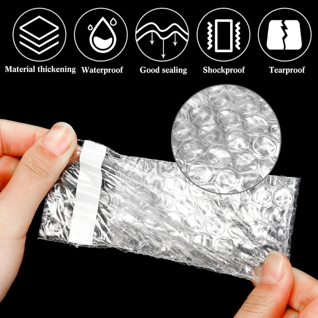 Alt view image 4 of 7 - Bubble Bags Double Bubble Pouches, 2 x 3.15 Inch, 400 Pcs Clear Protective Pouches, Thickening Shockproof Design, Self Seal Cushion Wrap for Packing Storage Moving Fragile
