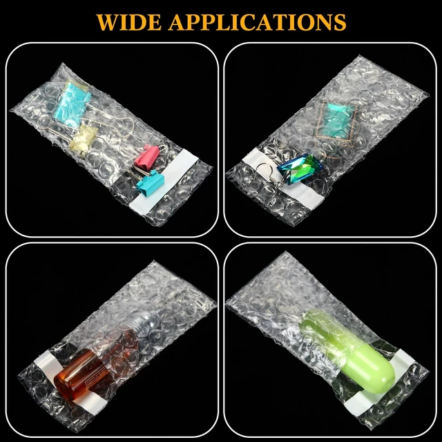 Alt view image 6 of 7 - Bubble Bags Double Bubble Pouches, 2 x 3.15 Inch, 400 Pcs Clear Protective Pouches, Thickening Shockproof Design, Self Seal Cushion Wrap for Packing Storage Moving Fragile