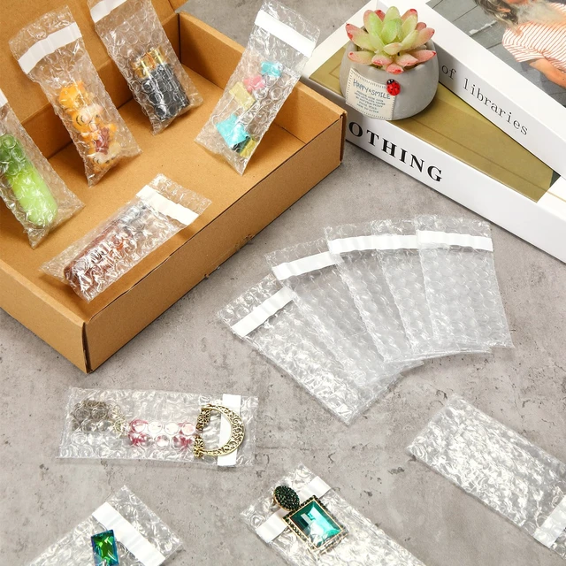 Alt view image 7 of 7 - Bubble Bags Double Bubble Pouches, 2 x 3.15 Inch, 400 Pcs Clear Protective Pouches, Thickening Shockproof Design, Self Seal Cushion Wrap for Packing Storage Moving Fragile