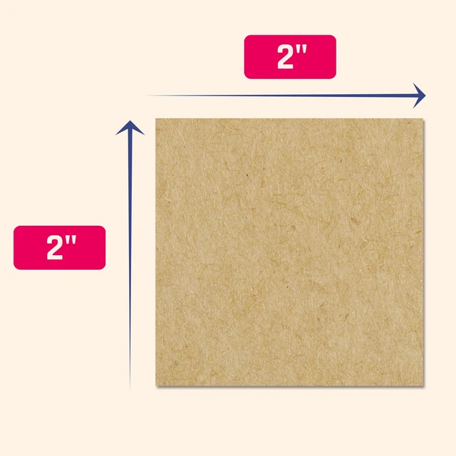 Alt view image 3 of 7 - 2" x 2", Printable Brown Kraft Labels Stickers Square - 150 Sheets Laser/Inkjet Printing, comes with Print Templates