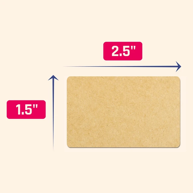 Alt view image 4 of 7 - 2.5" x 1.5", Printable Brown Kraft Labels Stickers - 150 Sheets Laser/Inkjet Printing, comes with Print Templates