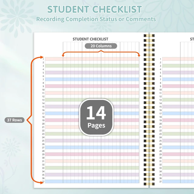 Alt view image 4 of 7 - Teacher Planner 2026-2027, Teacher Lesson Planner 14 Checklist, 8.5" x 11" July 2026-June 2027 Academic Year with Colorful Monthly Tabs, Teacher Calendar Book for School, Spiral Bound Planner, Blue