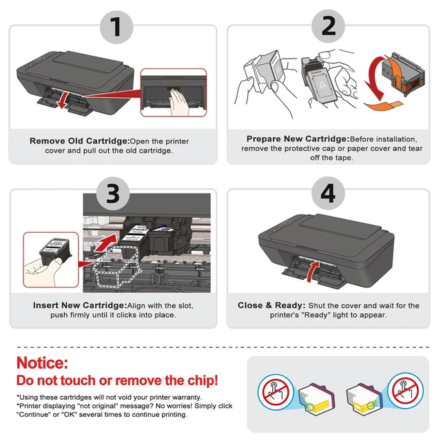 Alt view image 6 of 7 - 240XL 241XL Ink Cartridges Replacement for Canon PG-240 CL-241 Combo Pack 240 XL 241 XL Compatible with MG3620 MG3600 TS5120 TS5100 MG3220 MG3520 MG2120 MX452 MX512 MX532 (Black Tricolor,2-Pack)