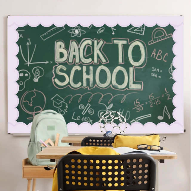 Alt view image 6 of 6 - 65 Ft Pastel Purple Bulletin Board Borders for Classroom Decor Contrasting Pastel Back to School Decoration, Scalloped Roll Border Trim for Classroom, Chalkboard, Wall, Office Decor