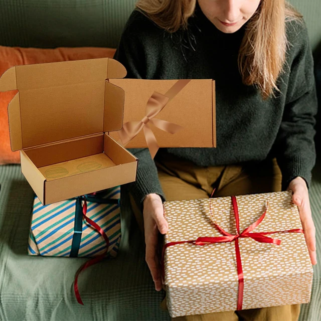 Alt view image 3 of 7 - Shipping Boxes 8x5x2 inch 50 Pack,Brown Corrugated Mailers for E-Commerce Small Business Packaging, Literature Mailer, Gifting, Wrapping, Moving, Storage, Recycled Cardboard Boxes, Kraft, Tuck Top