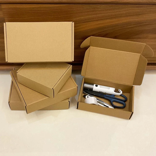 Alt view image 7 of 7 - Shipping Boxes 8x5x2 inch 50 Pack,Brown Corrugated Mailers for E-Commerce Small Business Packaging, Literature Mailer, Gifting, Wrapping, Moving, Storage, Recycled Cardboard Boxes, Kraft, Tuck Top