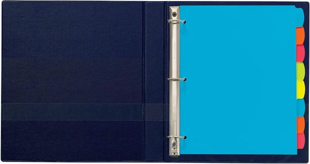 Alt view image 7 of 7 - Write & Erase 8 Tabs Plastic Divider for 3 Ring Binders, 6 Sets (8 Colors)