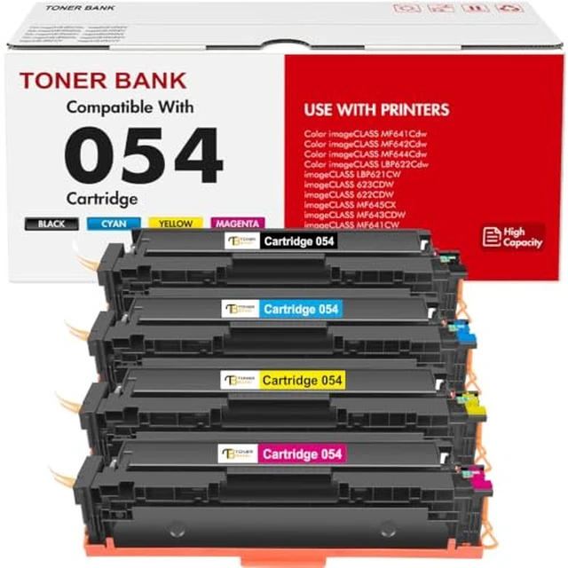Alt view image 6 of 7 - 054 Cartridge Set 054H MF642Cdw MF644Cdw for Canon Cartridge 054 Compatible for Canon CRG-054 054H ImageCLASS MF642Cdw MF644Cdw LBP622Cdw MF641Cw MF640C LBP620C Printer Ink (BCMY, 4-Pack)