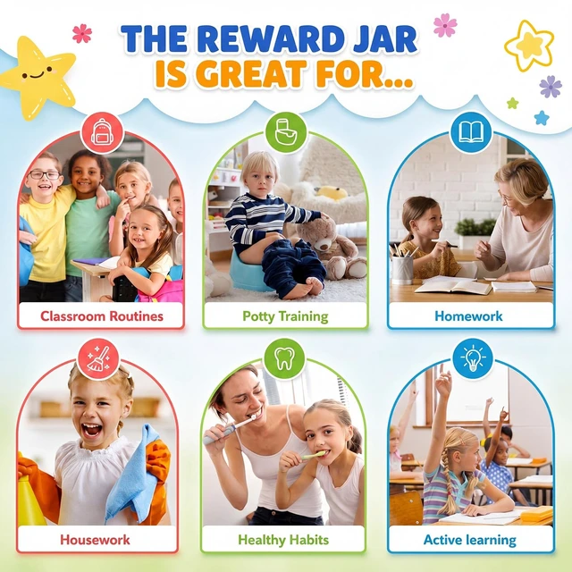Alt view image 7 of 7 - 24 Pcs Reward Coin Jars for Kids Behavior Homework, Chores, Potty Plastic Jars with Slot, Coin Mason Jars for Classroom Incentives, Teacher Supplies, School Tools Behavior Reward System