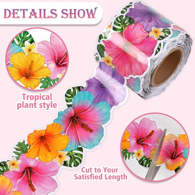 Alt view image 5 of 7 - Bulletin Board Borders for Classroom Decorations, Summer Tropical Hibiscus Flower Bulletin Board Trim for School Classroom Offices Door Wall Decor, Floral Party Supplies 49 Ft 2 Rolls