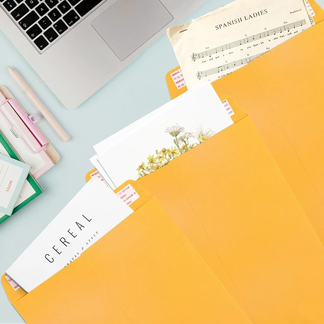 Alt view image 5 of 7 - 100 Pack 11.5x14.5 inch Manilla Envelopes Large Yellow Envelopes, Peel & Seal Closure, Efficient Organization & Mailing, Open End