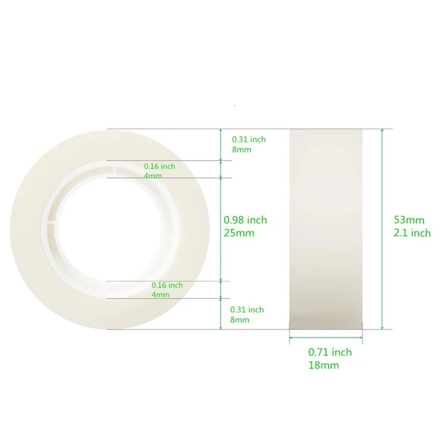 Alt view image 3 of 7 - Clear Invisible Tape - 3/4 Inches Wide, 16 Rolls Pack Strong Adhesive for Office Documents, Craft Projects Not Recommended for Plastic Cutters