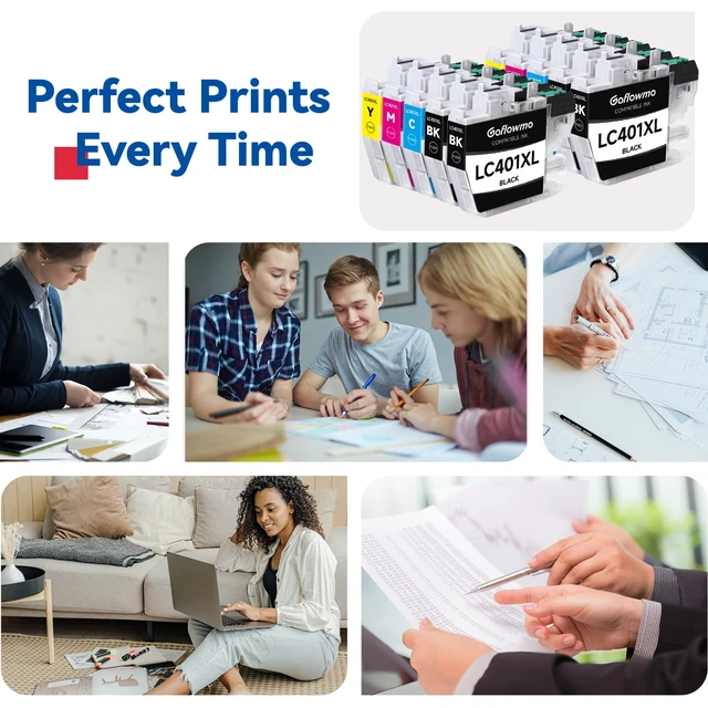 Alt view image 5 of 7 - LC401XL Ink Cartridges Compatible for Brother Printer LC401 401XL 10-Pack High Yield, LC 401 XL Works with MFC-J1010DW MFC-J1170DW MFC-J1012DW MFC-J1800DW Ink (4 Black, 2 Cyan, 2 Magenta, 2 Yellow)