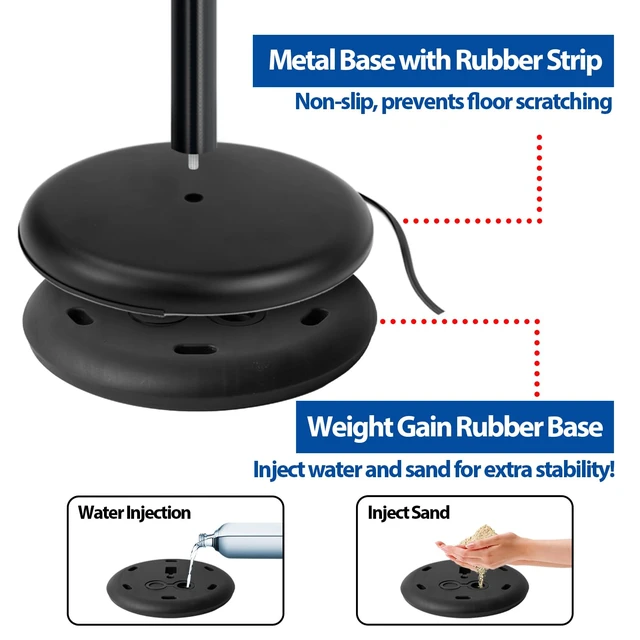 Alt view image 6 of 7 - 2Pack 8.5x11 Sign Stand - Adjustable Floor Standing Sign Holder Pedestal Poster Stand, Adjustable Height, Vertical/Horizontal Snap-Open Frame, Business & Store Sign Holder Stand, Black
