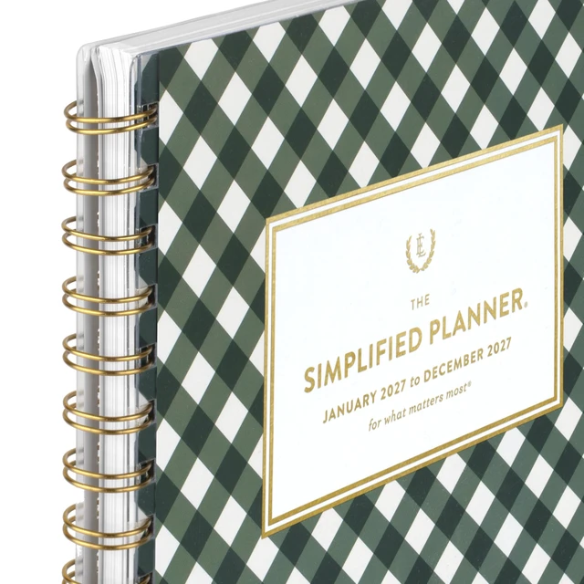 Alt view image 7 of 7 - 2027 Planner, Simplified by Emily Ley, Weekly & Monthly, 8.5" x 11", Customizable, Camp Gingham (EL58-901-27)
