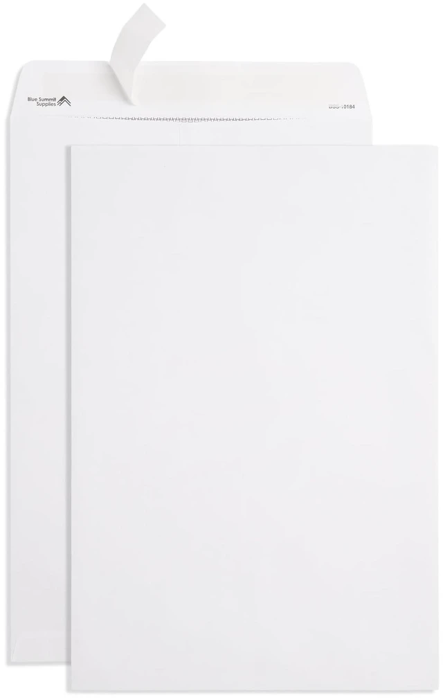 Main image of 50 10" x 15" Catalog Envelopes, Self Seal, White 28lb, Security Tint, Peel and Seal, for Legal-Size Mailing of Documents, Folders, Catalogs