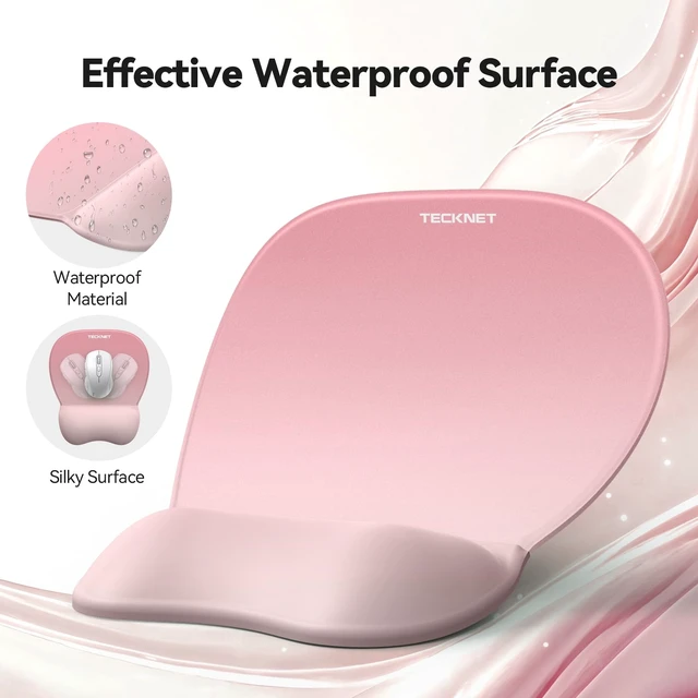 Alt view image 4 of 7 - Gel Ergonomic Mouse Pad & Keyboard Wrist Rest & Coaster 3 in 1 Set, Pain Relief, Milk Silk Cloth, Non-Slip PU Base, Easy Typing, Memory Foam Wrist Support for Office & Home