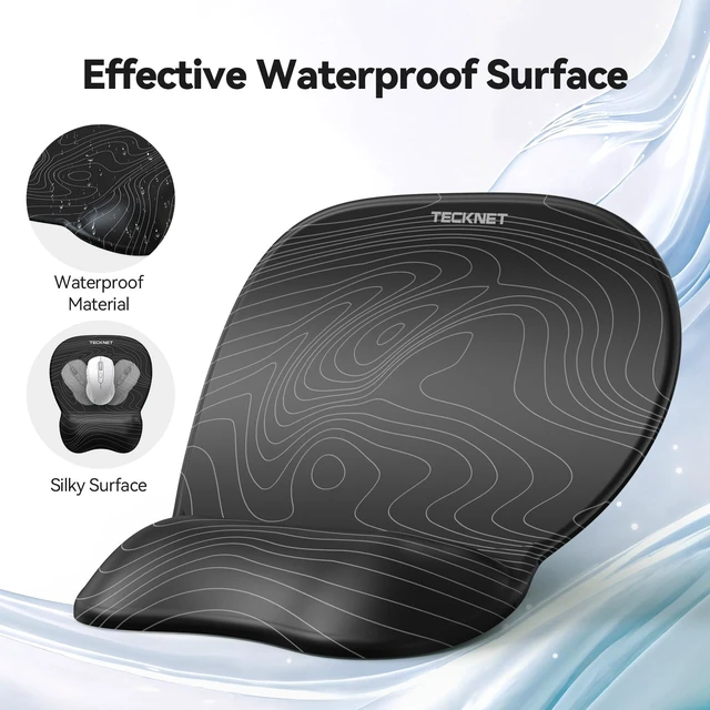 Alt view image 5 of 7 - Gel Ergonomic Mouse Pad & Keyboard Wrist Rest & Coaster 3 in 1 Set, Pain Relief, Milk Silk Cloth, Non-Slip PU Base, Easy Typing, Memory Foam Wrist Support for Office & Home