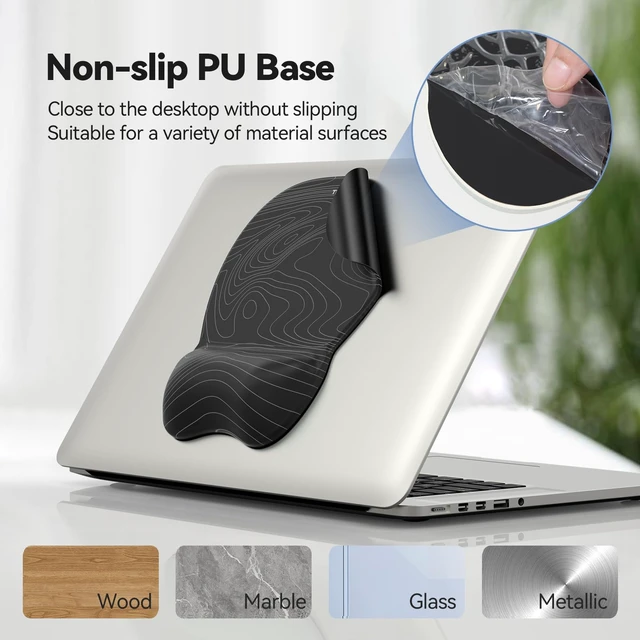 Alt view image 6 of 7 - Gel Ergonomic Mouse Pad & Keyboard Wrist Rest & Coaster 3 in 1 Set, Pain Relief, Milk Silk Cloth, Non-Slip PU Base, Easy Typing, Memory Foam Wrist Support for Office & Home