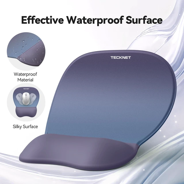 Alt view image 4 of 7 - Gel Ergonomic Mouse Pad & Keyboard Wrist Rest & Coaster 3 in 1 Set, Pain Relief, Milk Silk Cloth, Non-Slip PU Base, Easy Typing, Memory Foam Wrist Support for Office & Home