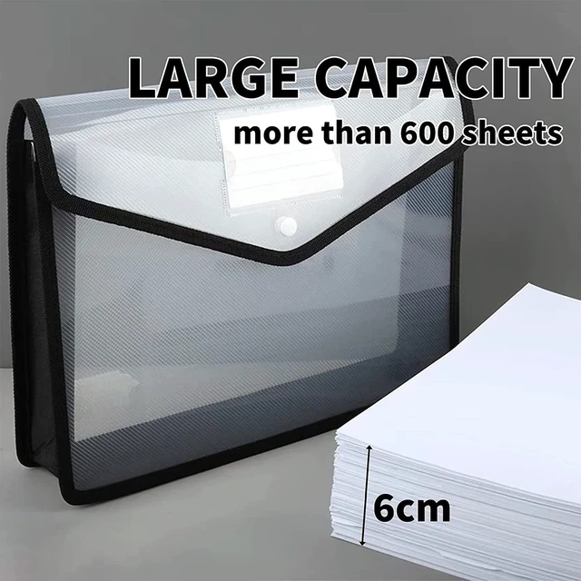 Alt view image 3 of 7 - Plastic File Folders Legal Size Expandable Document Folder with Snap Button Closure, A4 Expanding File Wallet Envelopes Pouch with Label Pocket, 10 Packs
