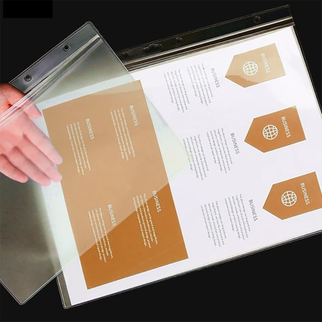 Alt view image 5 of 7 - Sheet Protectors 10 Pack 8.5" x 11" Waterproof Resealable Zip Wall Sign Holder Page Protectors Clear Photo Plastic Sleeves for Documents, Photos, and Wall Sign Display (Horizontal, 10 Pack)