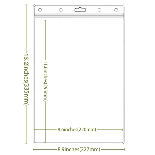Alt view image 2 of 6 - Sheet Protectors 10 Pack 8.5" x 11" Waterproof Resealable Zip Wall Sign Holder Page Protectors Clear Photo Plastic Sleeves for Documents, Photos, and Wall Sign Display