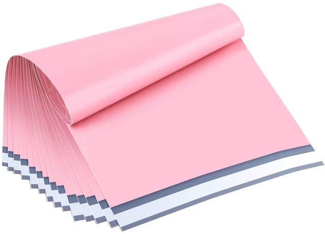 Main image of Poly Mailers 12x15.5 Inch Light Pink 100 Pack Medium Shipping Bags #5 Strong Thick Mailing Envelopes Self Sealing Adhesive Waterproof and Tear Proof Boutique Packaging Postal for Clothing
