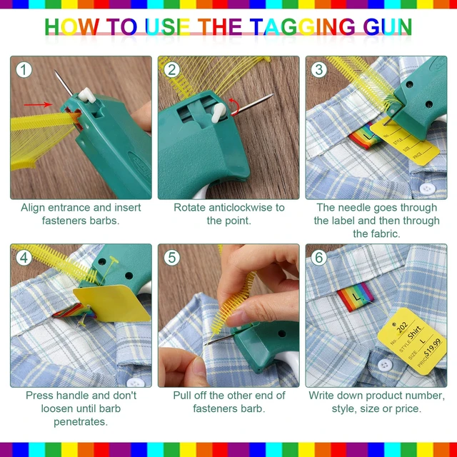 Alt view image 3 of 7 - 3576 Pcs Stitch Gun for Clothes, Tagging Gun, Colorful