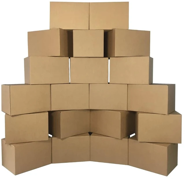 Main image of Medium Moving Boxes 18"L x 14"W x 12"H 20-Pack Corrugated Cardboard Box for Shipping, Mailing, Packing, Packaging and Storage