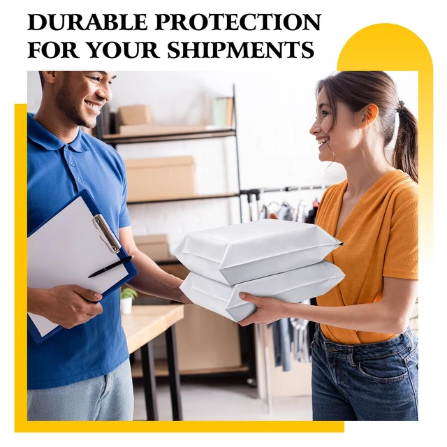 Alt view image 7 of 7 - 25Pcs Poly Mailers 17.7x22 Inch Large Shipping Bags for Clothes Strong Self Adhesive Mailers Poly Bags Shipping Envelopes, Waterproof Mailing Envelopes for Packaging Clothing Shoe Box White