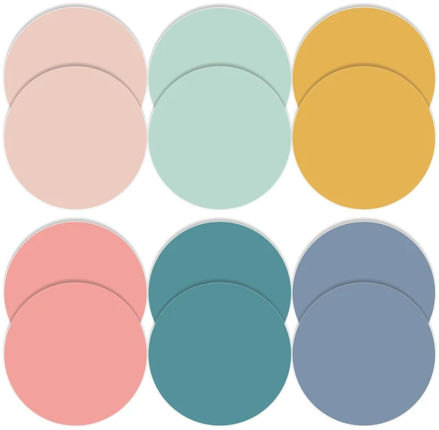 Main image of 12 Pack Colorful Dry Erase Dots Circle Spot for Classroom, Fresh Colors 10.5 Inch, Table Removable Vinyl Desktop Stickers Spots Wall Decals, for 100th Day of School Teacher Students Home