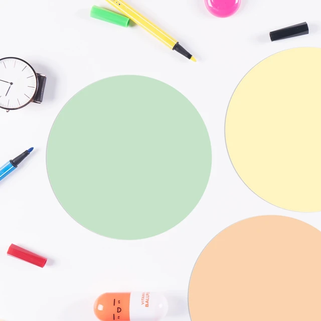 Alt view image 3 of 7 - 24 Pack Colorful Dry Erase Dots Circle Spot for Classroom, Candy Colors 10.5 Inch, Table Removable Vinyl Desktop Stickers Spots Wall Decals, for 100th Day of School Teacher Students Home