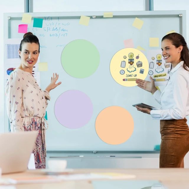 Alt view image 7 of 7 - 24 Pack Colorful Dry Erase Dots Circle Spot for Classroom, Candy Colors 10.5 Inch, Table Removable Vinyl Desktop Stickers Spots Wall Decals, for 100th Day of School Teacher Students Home
