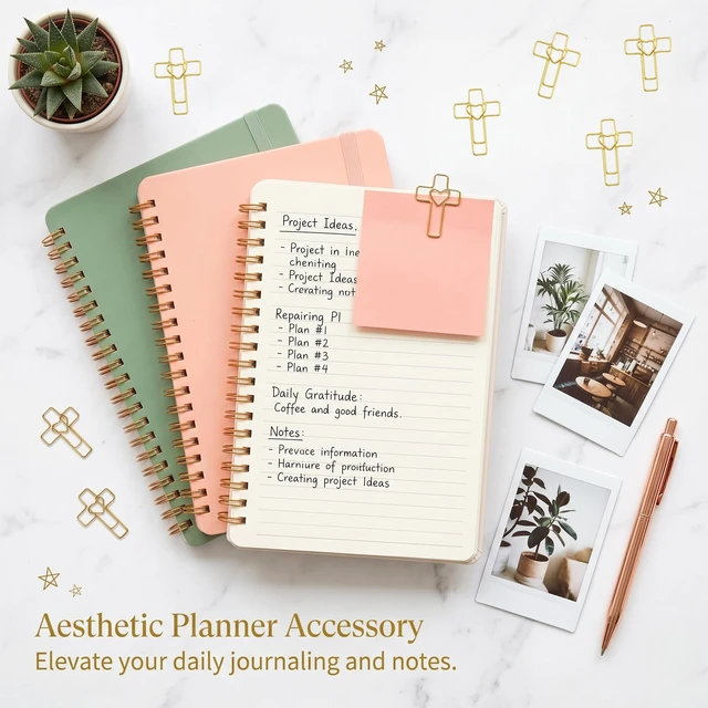Alt view image 3 of 7 - 150 PCS Gold Heart Cross Paper Clips, Gold Metal Bookmark Clips for Bible Study Supplies, Journaling, Planner, Office, Church Events, Teacher Appreciation Gift