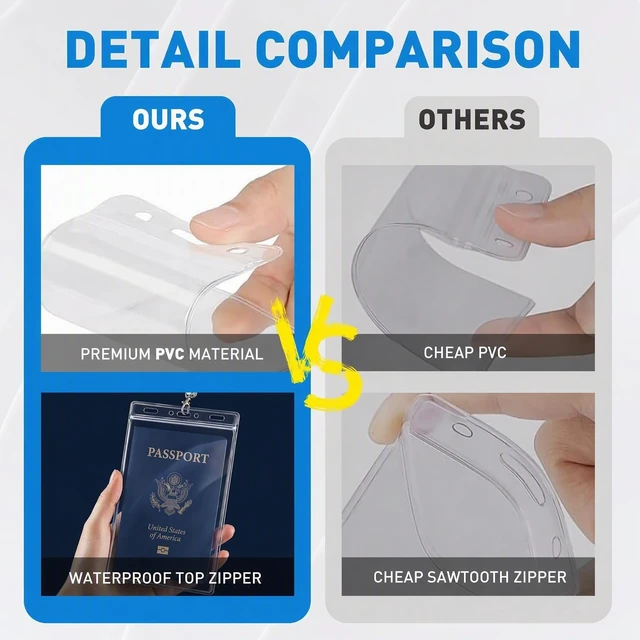 Alt view image 6 of 7 - Vertical Card Holders 4x6 100 Pack Clear Open Top Badge Holders for ID Cards, Passports, Name Tags and Event Credentials