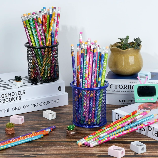 Alt view image 5 of 7 - 200 Pcs Motivational Pencils Bulk, Rainbow Inspirational School Pencils for Classroom, Cute Pencil with Encourage Positive Sayings, Back to School Supplies for Kids Student Teacher Classroom Reward