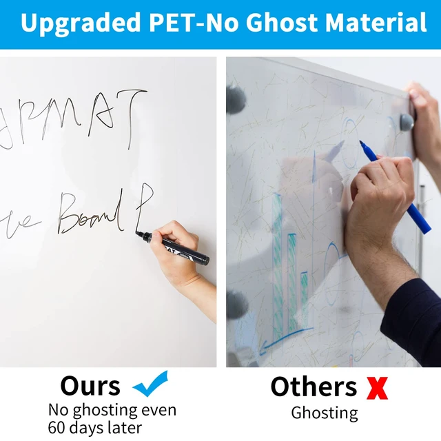 Alt view image 2 of 7 - WS40 Whiteboard Sticker, 17.3" x 36" Dry Erase Wallpaper, Peel and Stick White Board for Wall, Stain-Proof Whiteboard Contact Paper Roll, Dry Erase Board Stick on for Office/Classroom, 1 Marker