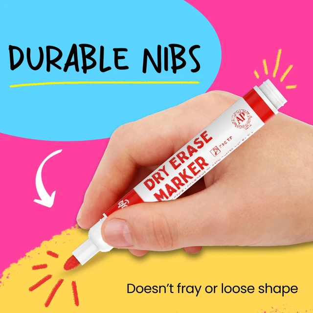 Alt view image 6 of 7 - Dry Erase Markers Fine Tip Bulk Pack of 60, White Board Pens Thin Point Dry Erase Pens - Non toxic, Low odor Whiteboard Markers for Kids, Teachers, Home, Office & Back to School Supplies