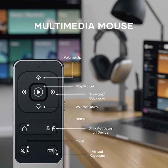 Alt view image 3 of 7 - R2 Bluetooth Remote Control, Presentation & Media Mode For MacBook, iPad, not compatible with Windows 10/11