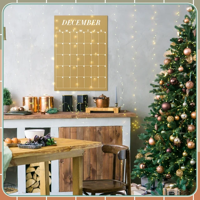 Alt view image 6 of 6 - 12 Pcs Rustic Undated Erasable Wall Calendars, Reusable Blank Planner Fall Calendar for Classroom, Reserved Grid, Large Size, for Office Home Room Daily Planning