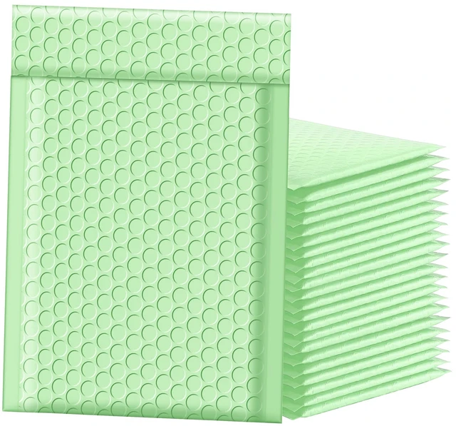 Main image of Bubble Mailers 6x10 Inch 50pc Mint Green Shipping Bags, Chic Packaging Bags For Small Business, Colored Padded Mailing Envelopes, Opaque Matte Self Seal Bubble Poly Mailers Bulk #0
