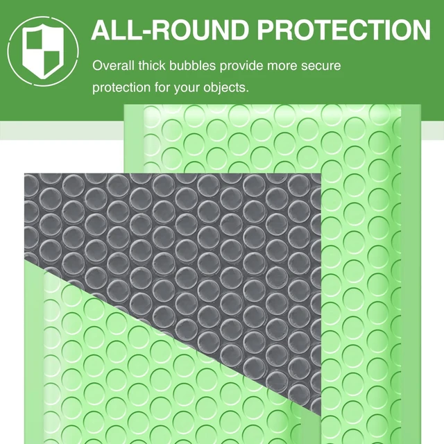 Alt view image 5 of 7 - Bubble Mailers 6x10 Inch 50pc Mint Green Shipping Bags, Chic Packaging Bags For Small Business, Colored Padded Mailing Envelopes, Opaque Matte Self Seal Bubble Poly Mailers Bulk #0