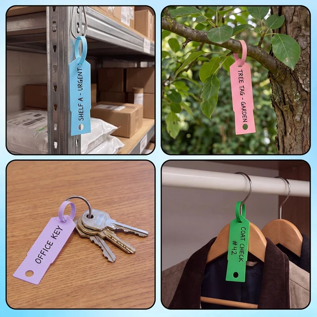 Alt view image 6 of 6 - 2000 Pcs Self Locking Arrow Key Tags,Colorful, 4 1/2 x 3/4 Inch Car Key Labels Self Lock Identifiers Car Parts Tags with 5 Pcs Black Pens for Office Automotive Shop Supplies