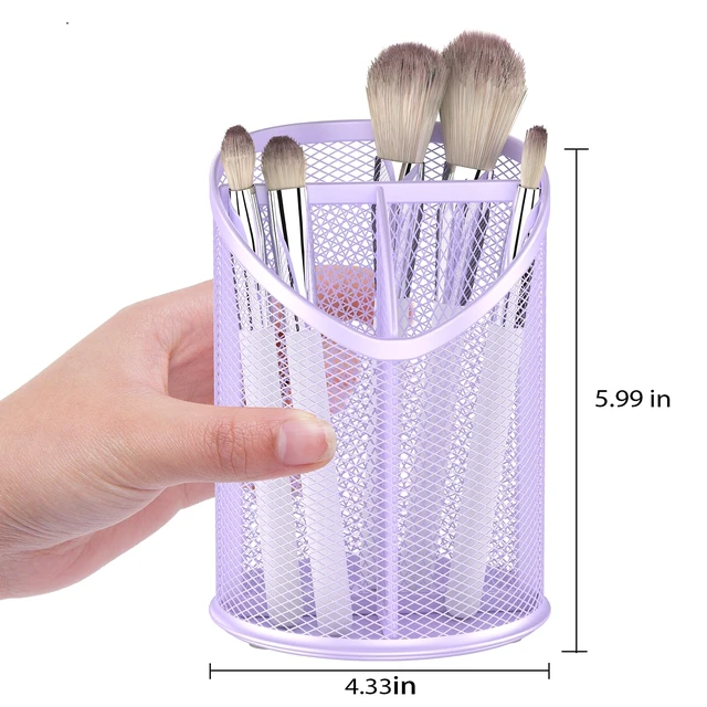Alt view image 2 of 3 - 2 Pack Pen Holder Mesh Round Pencil (Purple)