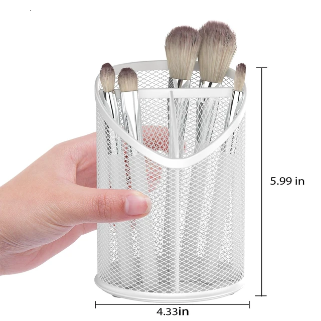 Alt view image 2 of 3 - 2 Pack Pen Holder Mesh Round Pencil (White)