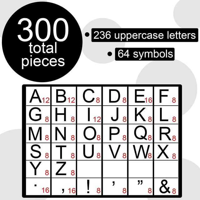 Alt view image 2 of 7 - 300 PCS Large 7" Font Letters and Punctuation Set, Black Classroom Alphabet Cutout for Bulletin Board Display Home School, A Great Helper to Inspire Students' Learning Interest
